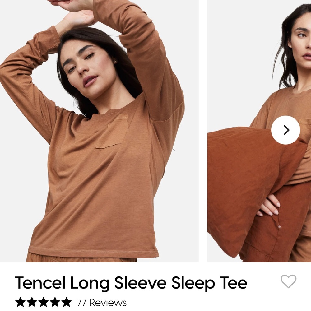 MATE THE LABEL Tencel Longe Sleeve Sleep Tee | Sienna